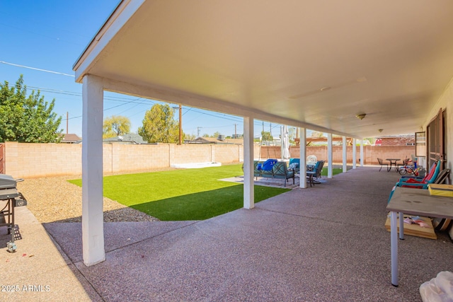 view of patio / terrace with a fenced backyard