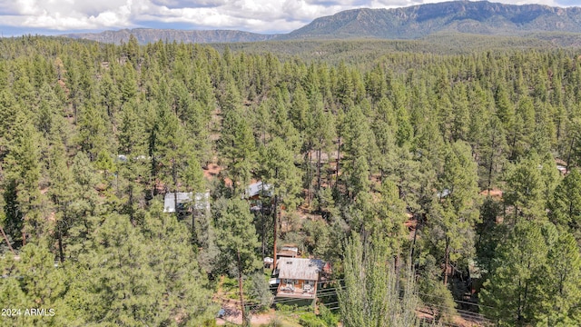 aerial view featuring a mountain view