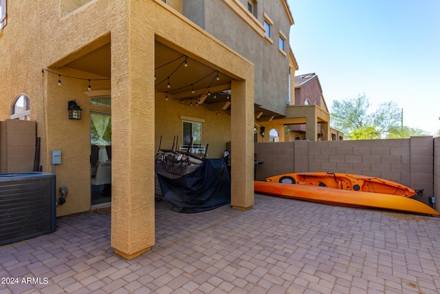 view of patio / terrace featuring central AC