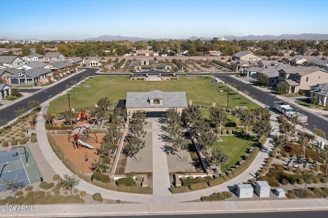 aerial view featuring a mountain view