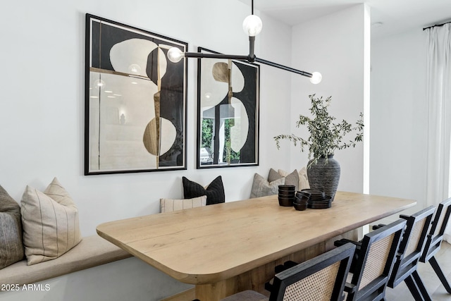 view of dining area