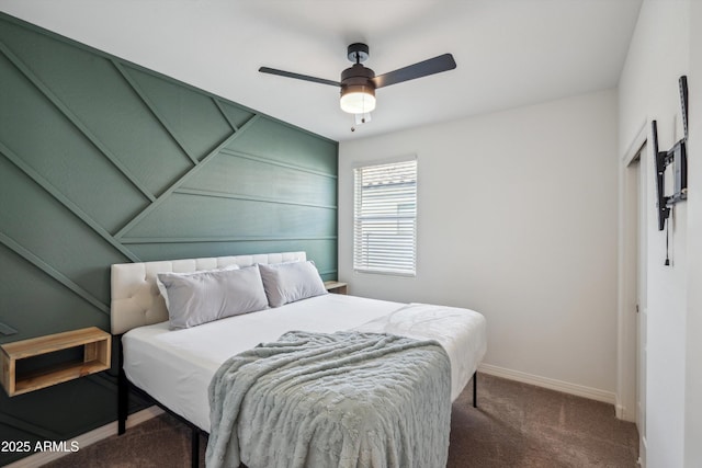 2335 W Sunland Ave, Phoenix, AZ 85041 - carpeted bedroom with baseboards and a ceiling fan