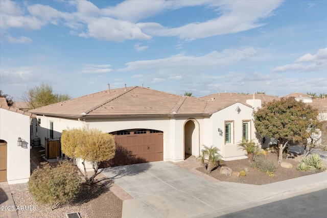 ranch-style home with a garage