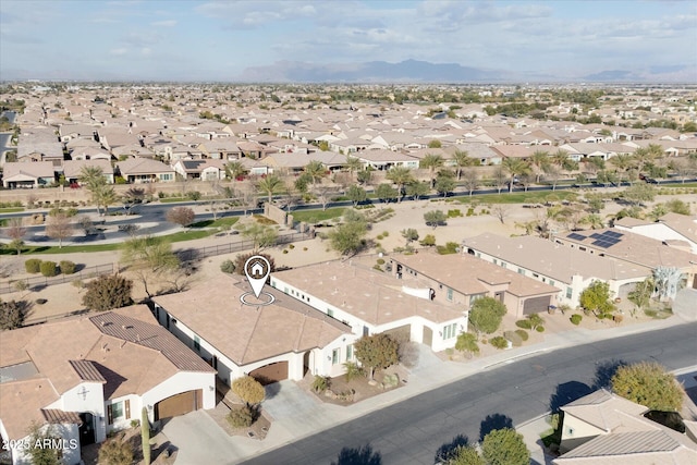 aerial view featuring a mountain view