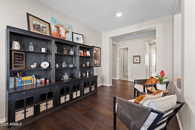 interior space featuring dark hardwood / wood-style flooring