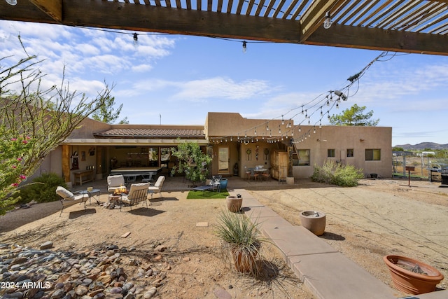 view of patio / terrace with a pergola