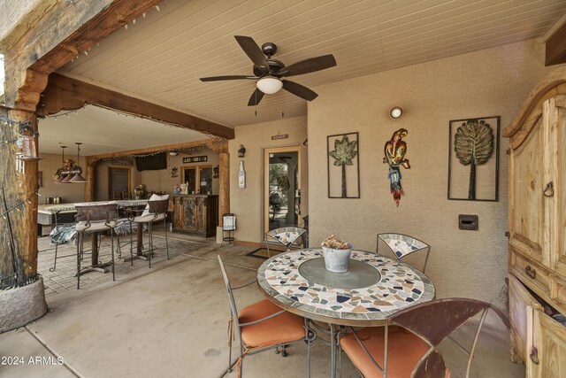 exterior space featuring a pergola and a patio area