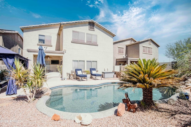 view of pool featuring a patio area