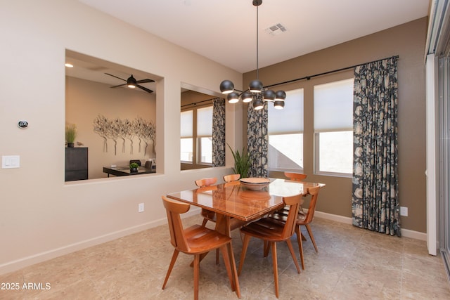 dining room with a wealth of natural light