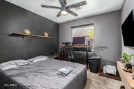 bedroom with ceiling fan