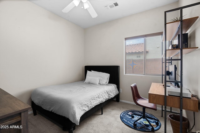 2834 E Devon Ct, Gilbert, AZ 85296 - carpeted bedroom featuring a desk and a ceiling fan