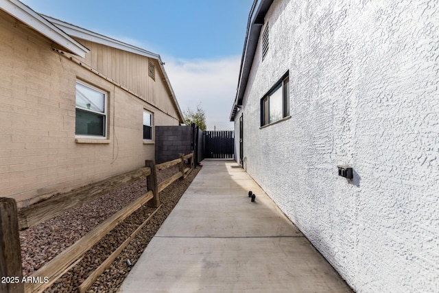 view of home's exterior with a patio area