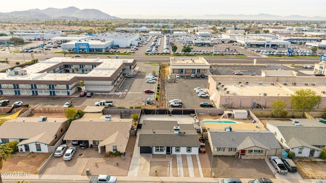 bird's eye view featuring a mountain view