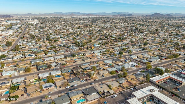 aerial view featuring a mountain view