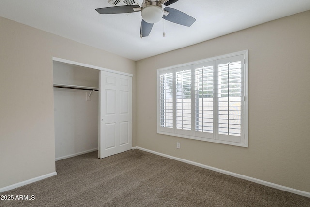 11085 E Becker Ln E, Scottsdale, AZ 85259 - unfurnished bedroom featuring carpet flooring, a closet, and a ceiling fan