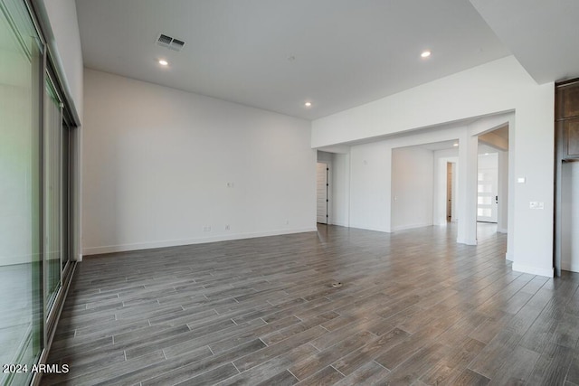 spare room featuring hardwood / wood-style flooring