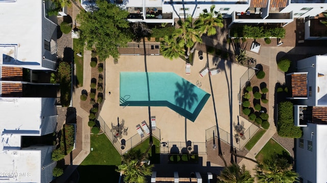 3314 N 68th St Unit 129, Scottsdale, AZ 85251 - drone / aerial view of a pool