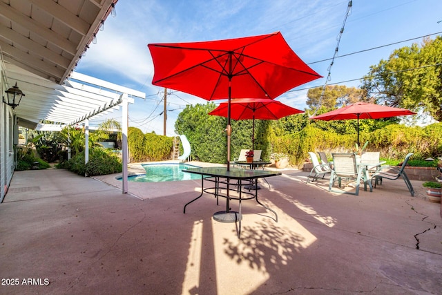 view of patio / terrace with a pergola