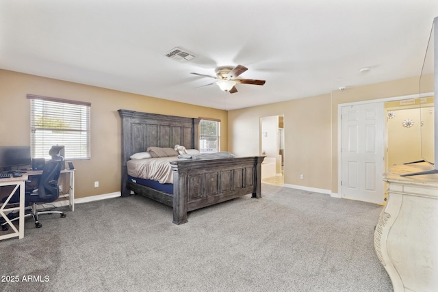 12748 N 57th Dr, Glendale, AZ 85304 - bedroom with a desk, carpet floors, baseboards, and a ceiling fan