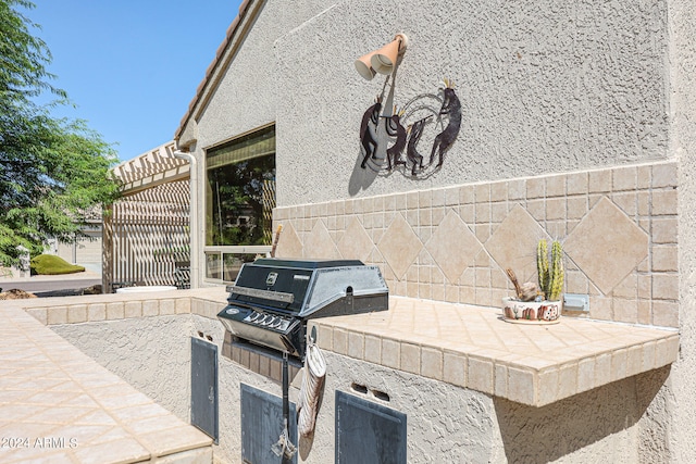 view of patio featuring grilling area and area for grilling