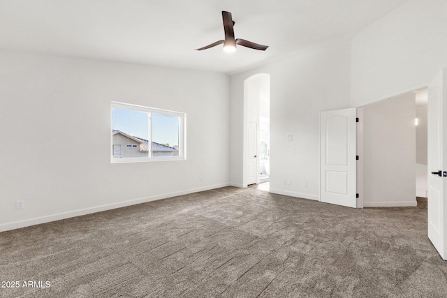 3037 E Bighorn Ave, Phoenix, AZ 85048 - unfurnished bedroom with carpet floors, ceiling fan, and baseboards