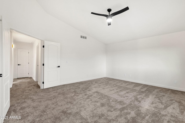 3037 E Bighorn Ave, Phoenix, AZ 85048 - interior space featuring baseboards, carpet, visible vents, and a ceiling fan