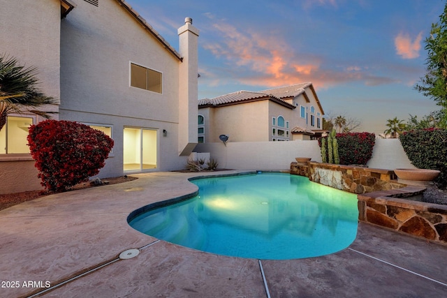 3037 E Bighorn Ave, Phoenix, AZ 85048 - view of pool with a fenced in pool, a patio area, and fence