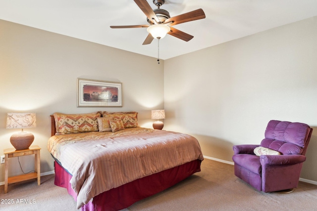 9555 E Raintree Dr E Unit 2061, Scottsdale, AZ 85260 - bedroom featuring baseboards, a ceiling fan, and carpet flooring
