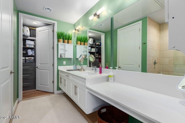 bathroom with vanity