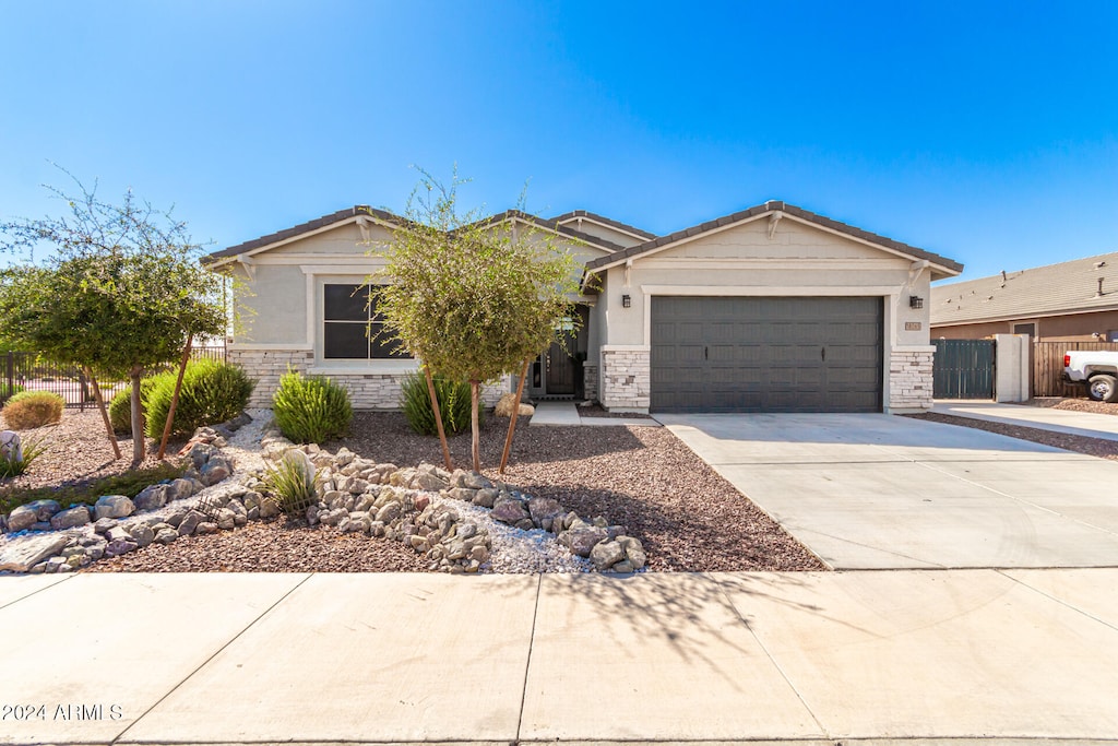 view of front of house featuring a garage