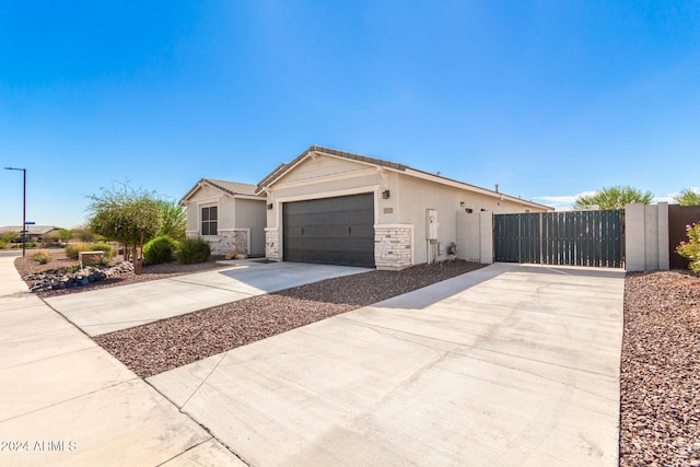 ranch-style house with a garage