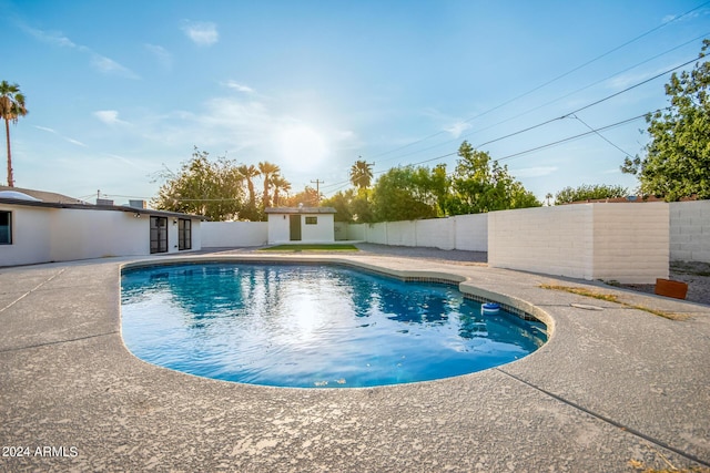 view of pool with a patio area