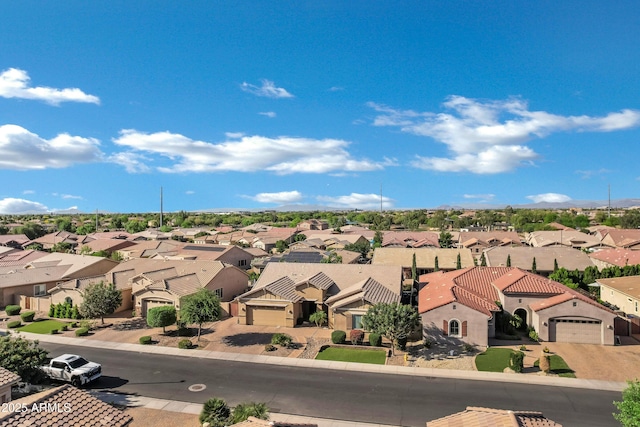 aerial view featuring a residential view