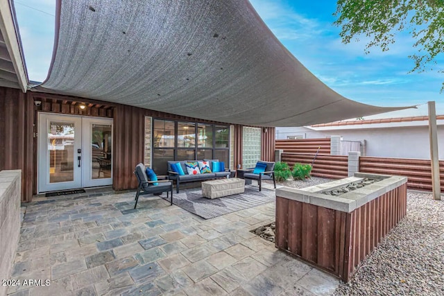 view of patio / terrace with an outdoor hangout area