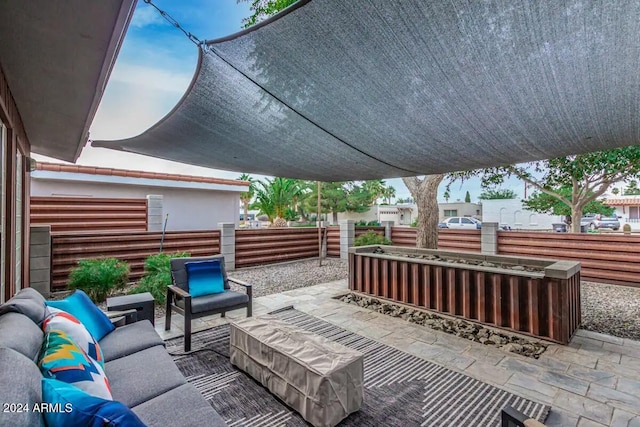 view of patio / terrace featuring outdoor lounge area