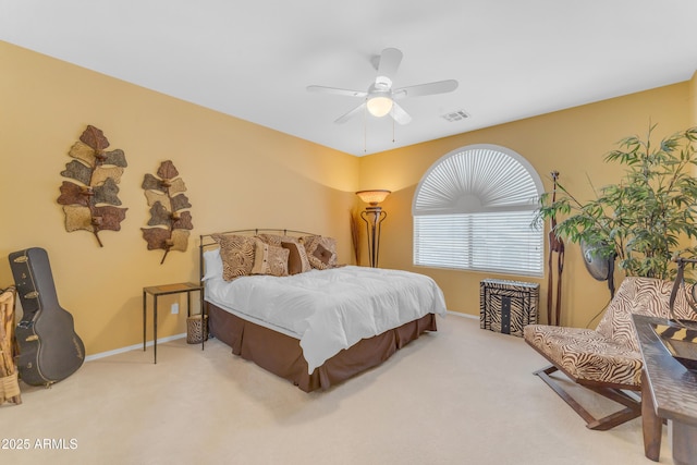 9702 E Naranja Ave, Mesa, AZ 85209 - bedroom with carpet floors, a ceiling fan, and baseboards