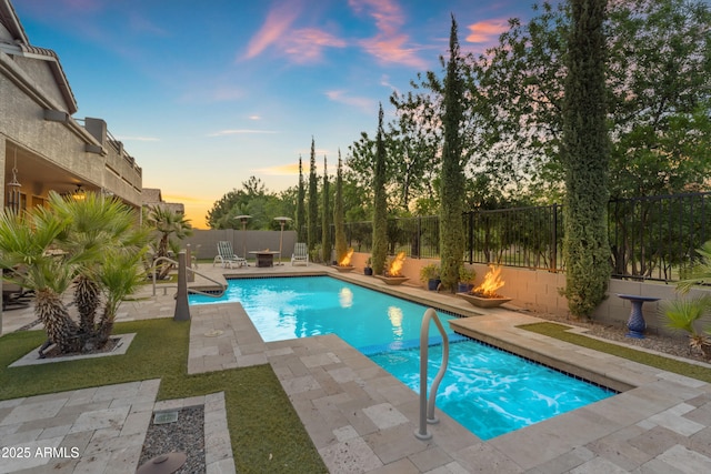 9702 E Naranja Ave, Mesa, AZ 85209 - view of swimming pool with a patio area and a fenced backyard