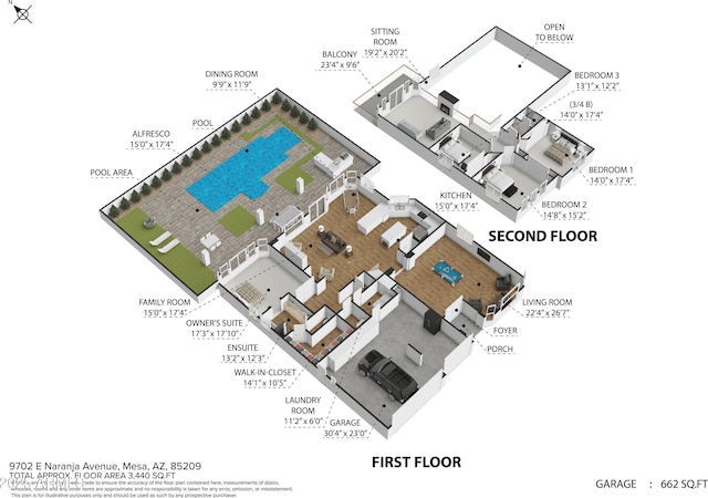 9702 E Naranja Ave, Mesa, AZ 85209 - room layout
