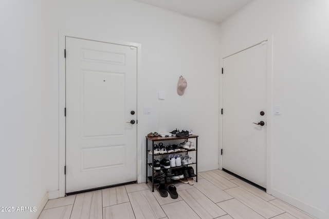 foyer with baseboards