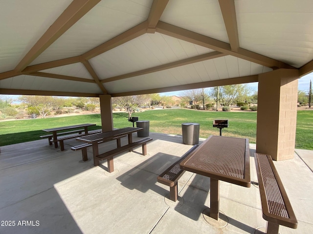 view of patio with a gazebo