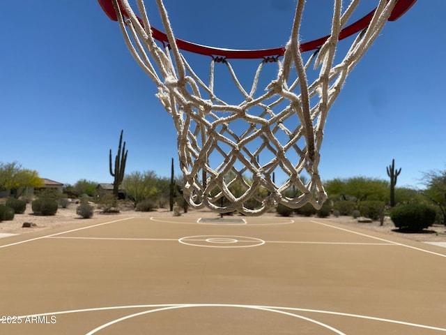 view of basketball court with community basketball court