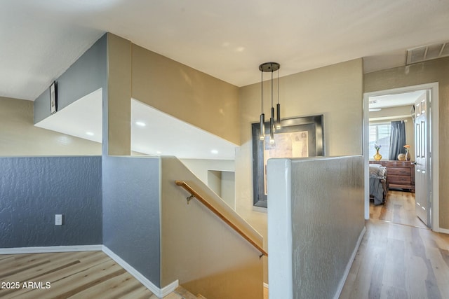 interior space with hardwood / wood-style flooring