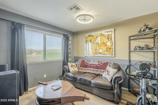 living room featuring hardwood / wood-style floors