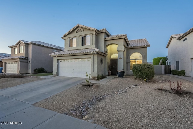 view of front of home featuring a garage