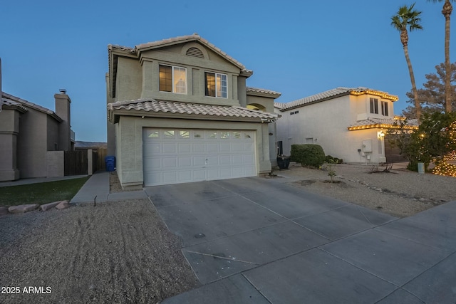 view of front of home featuring a garage