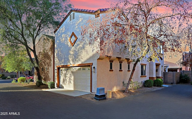 view of front of house featuring a garage