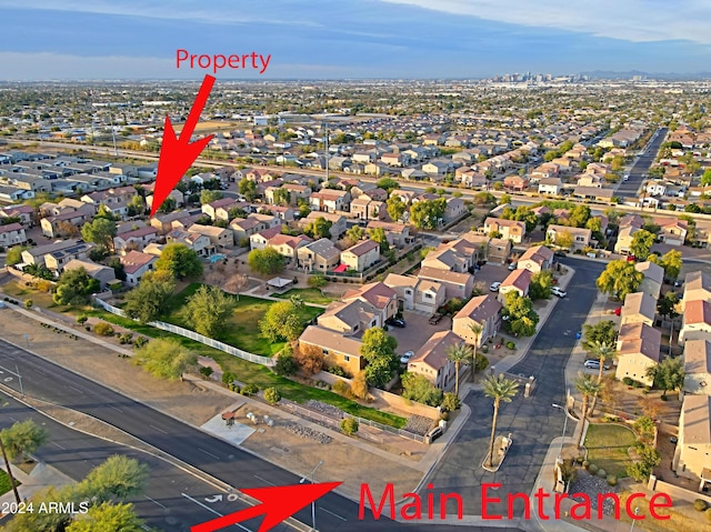 birds eye view of property