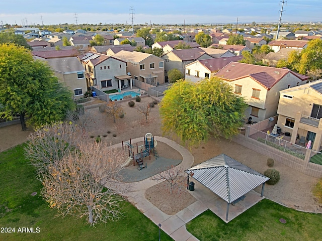 birds eye view of property