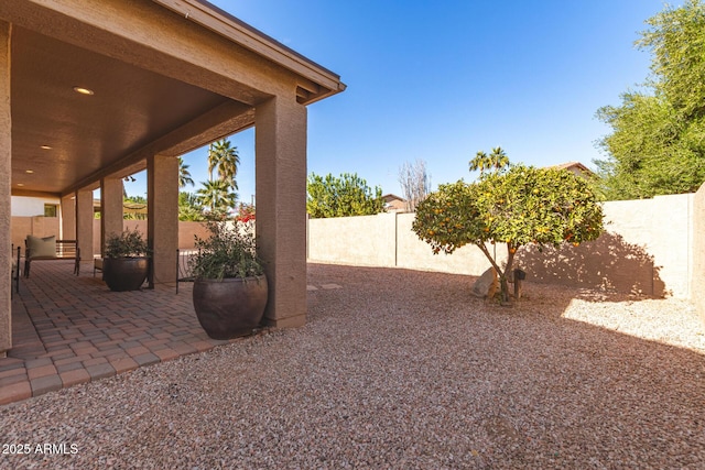 view of yard with a patio