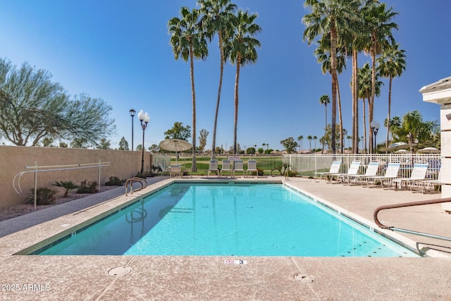 view of pool featuring a patio area